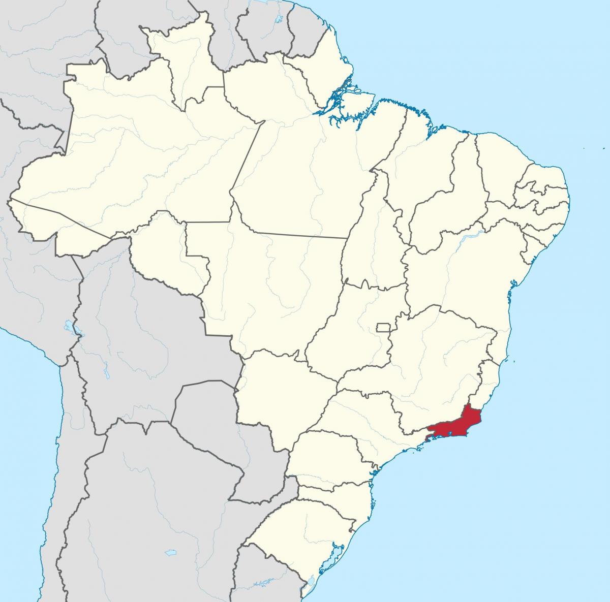Žemėlapis Valstybės Rio de Žaneiras