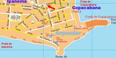 Žemėlapis Arpoador paplūdimys