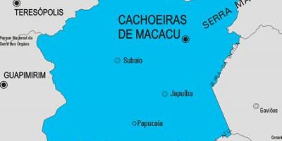 Žemėlapis Cachoeiras de Macacu savivaldybė