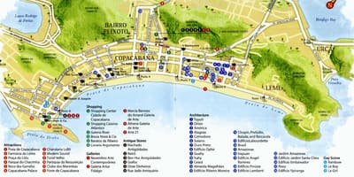 Žemėlapis Copacabana paplūdimys