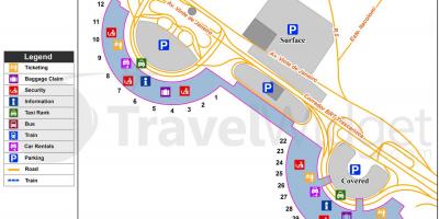 Žemėlapis Galeão oro uosto terminalą