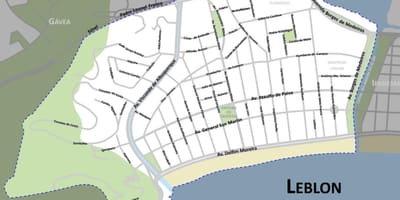 Žemėlapis Leblon paplūdimys