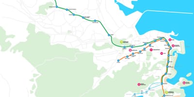 Žemėlapis métro Rio de Žaneiras