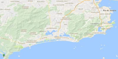 Žemėlapis paplūdimio Barra de Guaratiba