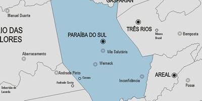 Žemėlapis Paraíba do Sul savivaldybė