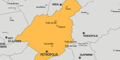 Žemėlapis Petrópolis savivaldybė