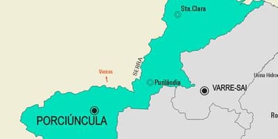Žemėlapis Porciúncula savivaldybė