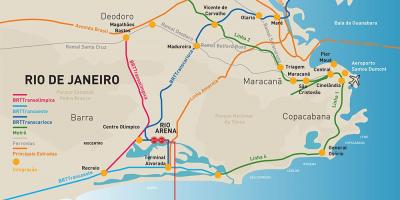 Žemėlapis Rio Arena vietą