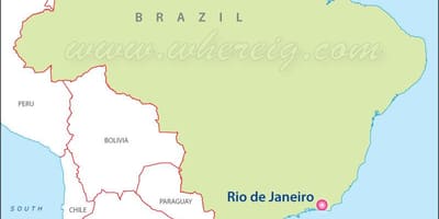 Žemėlapis iš Rio de Žaneiras į Brazilija
