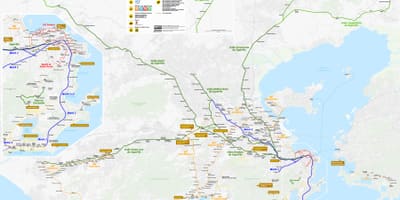 Žemėlapis Rio de Žaneiras transporto
