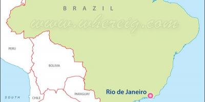 Žemėlapis iš Rio de Žaneiras į Brazilija