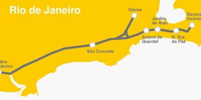 Žemėlapis Rio de Žaneiras metro - Line 4