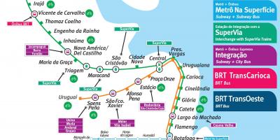 Žemėlapis Rio de Žaneiras metro