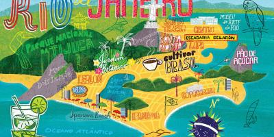 Žemėlapis Rio de Žaneiras tapetai