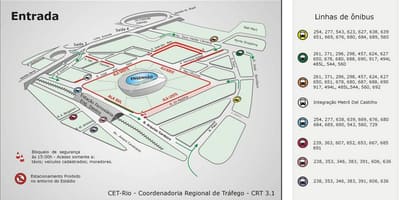 Žemėlapis stadionas Engenhão veža