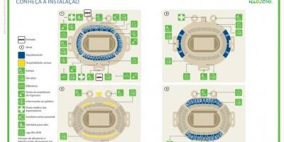 Žemėlapis stadionas olympique fc rio de žaneiras
