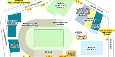 Žemėlapis stadionas San Januário