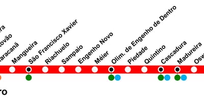 Žemėlapis SuperVia - Line Deodoro