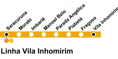 Žemėlapis SuperVia - Line Vila Inhomirim