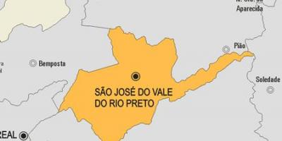 Žemėlapis São José do Vale do Rio Preto savivaldybė