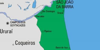 Žemėlapis São João da Barra savivaldybė