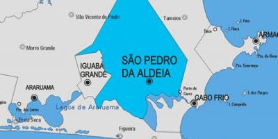 Žemėlapis San Pedro da Aldeia savivaldybė