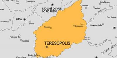 Žemėlapis Teresópolis savivaldybė