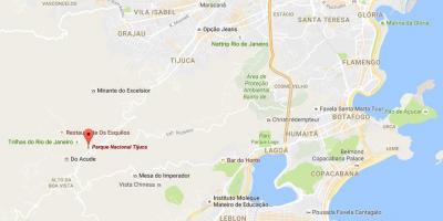 Žemėlapis Tijuca nacionalinis parkas
