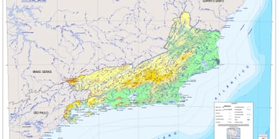 Žemėlapis topografinis Rio de Žaneiras