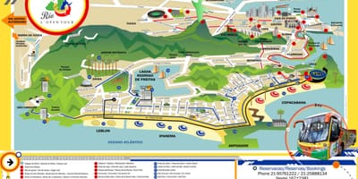 Žemėlapis turistinis Autobusas Rio de Žaneiras