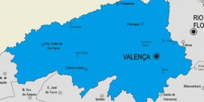Žemėlapis Valença savivaldybė